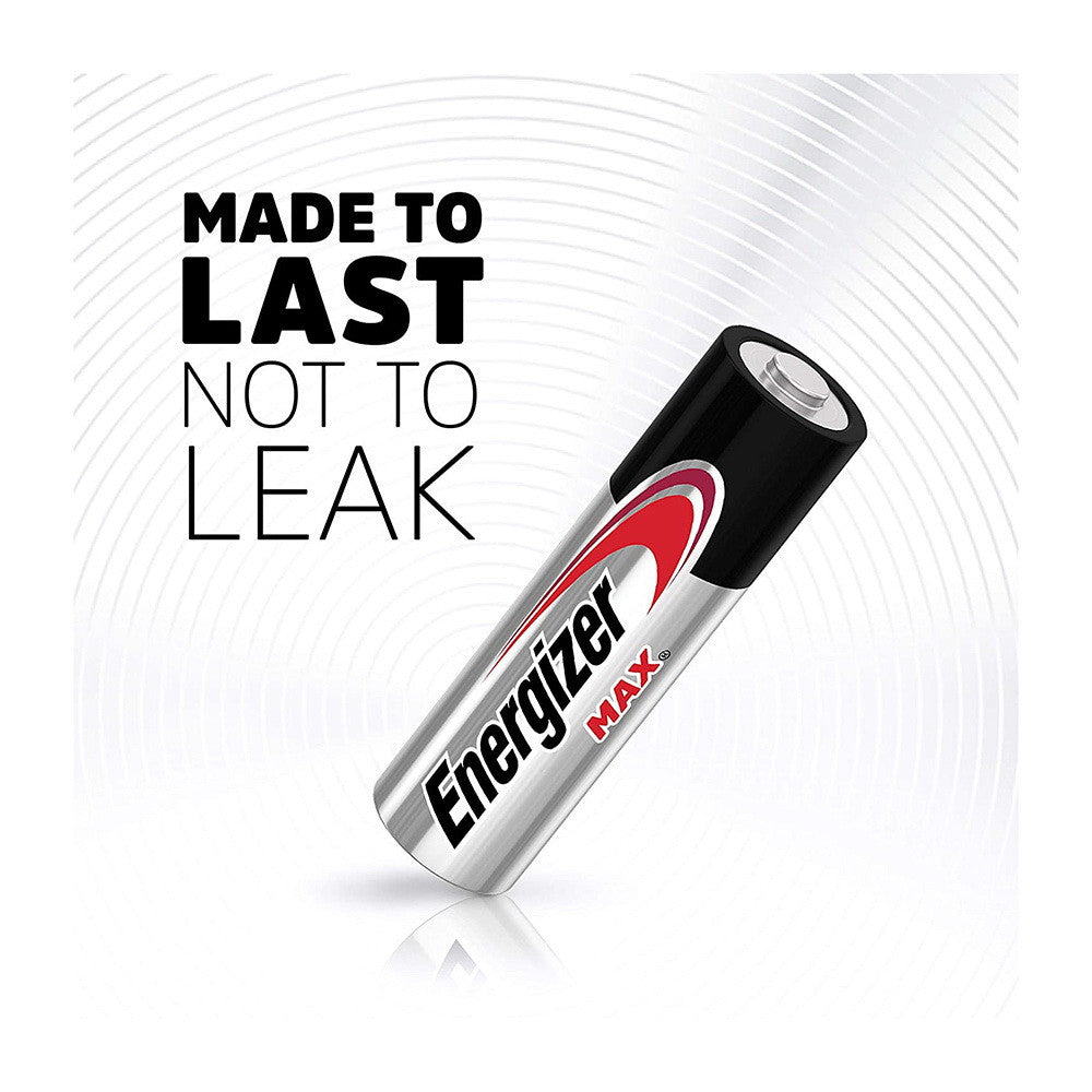 Energizer Max Alkaline 50% Long Lasting AA Battery, 24 Ea